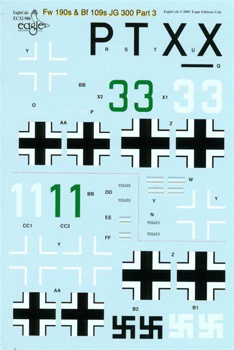 EagleCals EC 32 090 Fw 190s And Bf 109s JG 300 Part 3