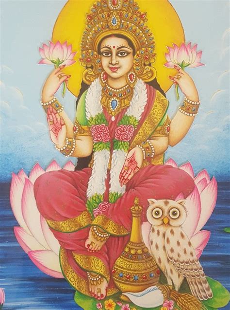 Lakshmi Painting By Eden Matangi On Etsy Hinduism Art Hindu Art