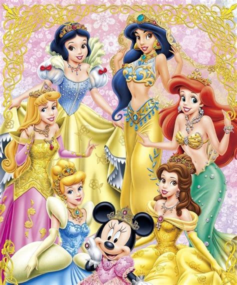 Disney Princess Group Poster Cinderella Jasmine Ariel Snow White Hot