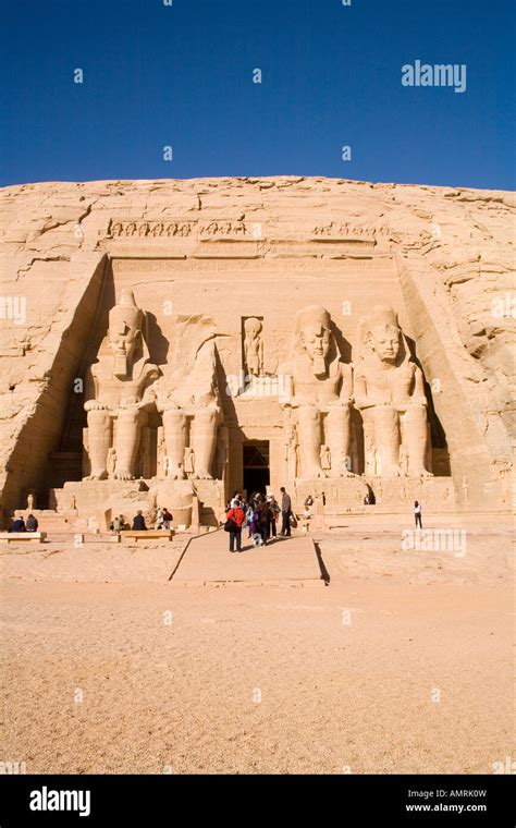 The Archaeological Site Of The Temple At Abu Simbel Stock Photo Alamy