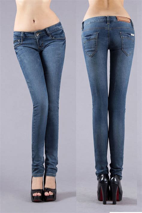 New Fashion Low Waist Jeans Womens Cotton Spandex Stretch Jeans Woman