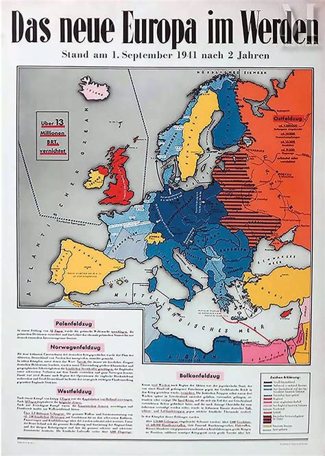 Das Neue Europa in Werden Stand am 1 September 1941 nach 2 Jahren