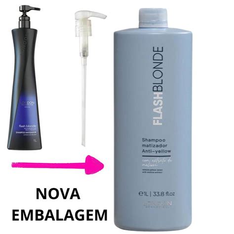 Shampoo Flash Blonde 1 Litro London Cosméticos Shampoo Magazine Luiza