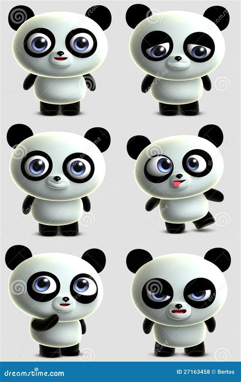 Cute panda stock illustration. Illustration of child - 27163458