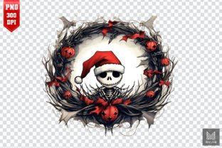 Creepy Christmas Skeleton Clipart Graphic By Mulew Creative Fabrica