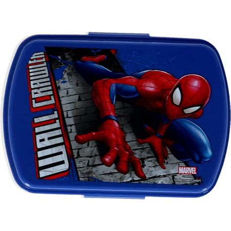 Marvel Broodtrommel Spiderman Blauw Rood Plein Nl