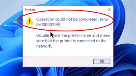 How To Fix Operation Could Not Be Completed Error 0x00000709 In Windows