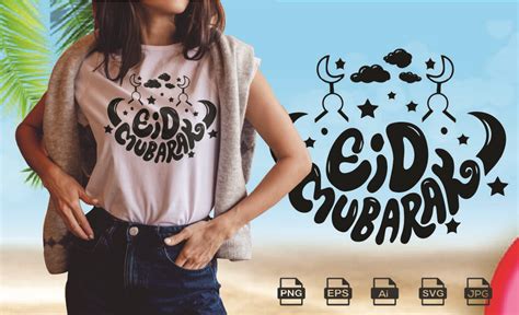 Eid Mubarak Svg T Shirt Design Graphic Graphic By Yeam Leekush