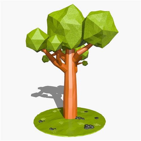 3d model cartoon tree