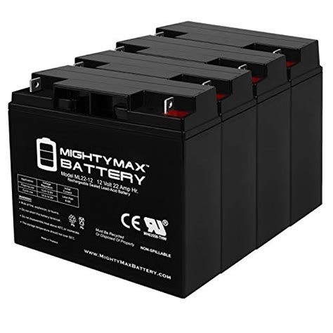 Mighty Max Battery 12v 22ah Baoshi 6 Dzm 20 6dzm20 Scooter Bike Sealed Battery 4 Pack Brand