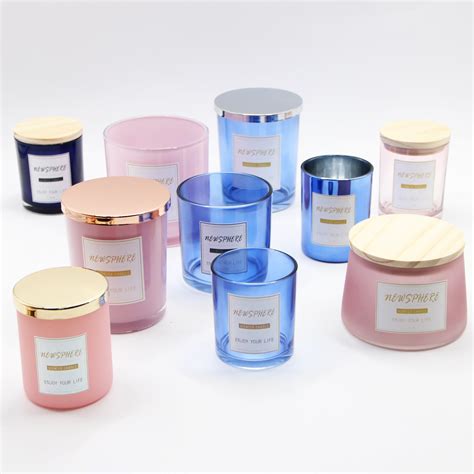 8oz 10oz 12oz Luxury Unique Custom Large Mini Glass Candle Jar With Bamboo Lid And Packaging In