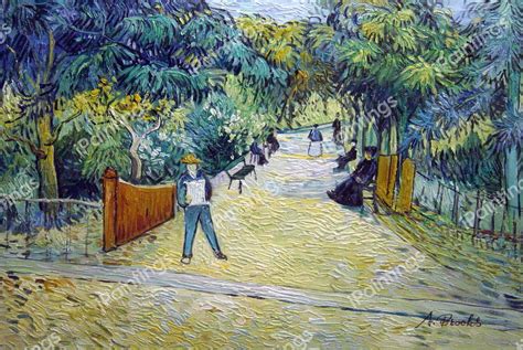 Entrance To The Public Garden At Arles Painting By Vincent Van Gogh Reproduction