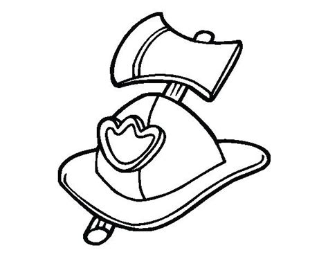 Fireman Hat Coloring Page at GetColorings.com | Free printable ...