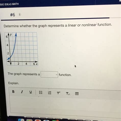 Determine Whether The Graph Represents A Linear Or Non Linear Function