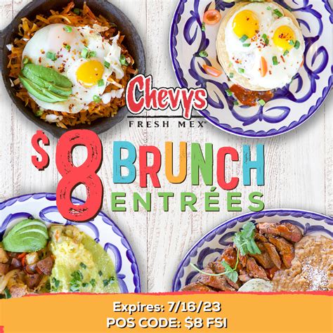 8 Brunch Entrées Coupon Chevys Fresh Mex