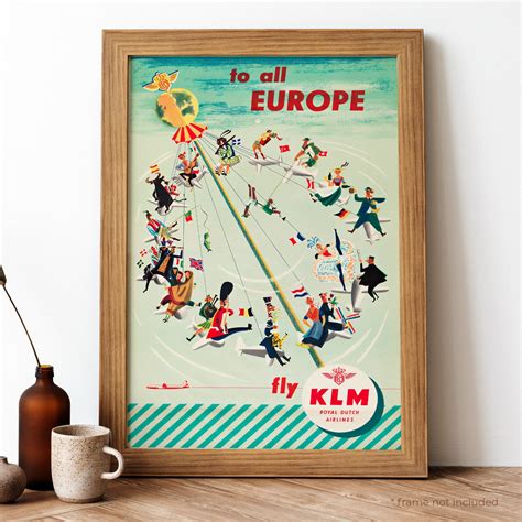 Europe Vintage Poster Europe Retro Print Vintage Dutch Etsy