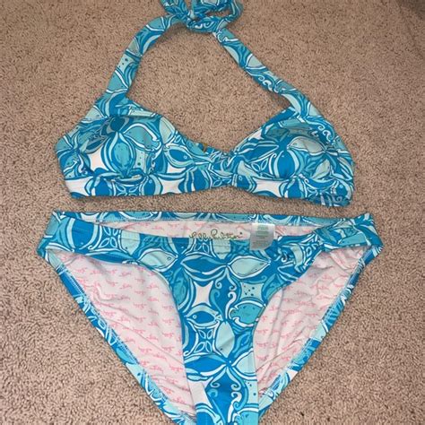 Lilly Pulitzer Swim Lily Pulitzer Blue Bikini Small Poshmark