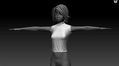 Artstation Beautiful Stylized Modern Look Female Character Model Low