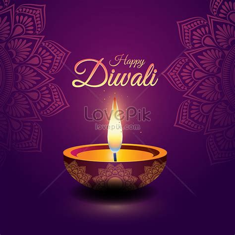 Happy Diwali Diya Vector Festival Banner Decorative Deepavali Download ...