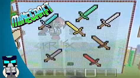 Minecraft Pixel Art Espada Como Hacer Una Espada En Minecraft Youtube