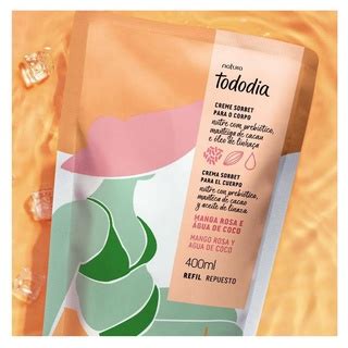 Refil Creme Hidratante Para O Corpo Natura Tododia Manga Rosa E Gua De