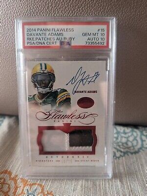 Panini Flawless Davante Adams Rookie Patch Auto Rpa Ruby Pop Ebay