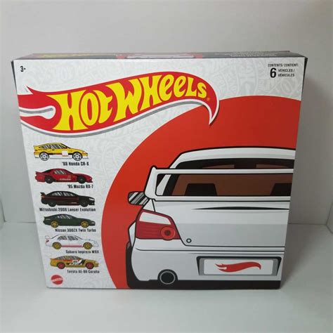 ホットウィール Hot Wheels ジャパニーズ カーカルチャー マルチパック 6台入り CR X RX 7 ランエボ Z32 インプレッサ AE 86 JDM 乗用車 売買された