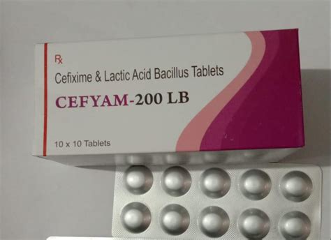 CEFYAM 200 LB LB Cefixime With Lactic Acid Bacillus Tablets 200 Mg At