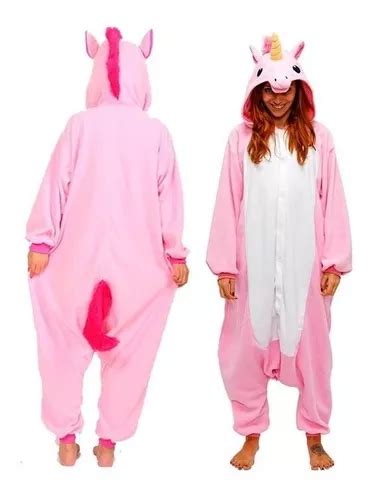 Pijama Kigurumi Macacão Adulto Unicornio Rosa P entrega