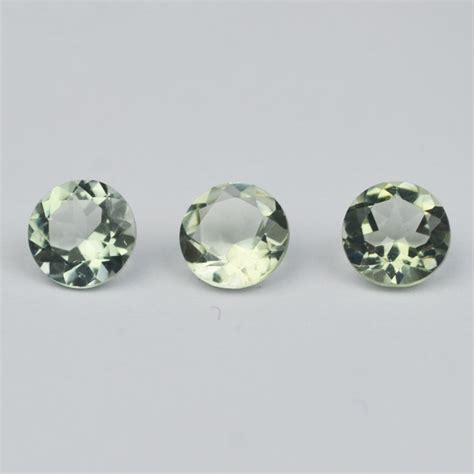 Green Amethyst Prasiolite Round Faceted 8 MM