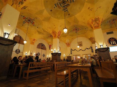 Interior View of the Hofbrauhaus German Restaurant Editorial Stock ...