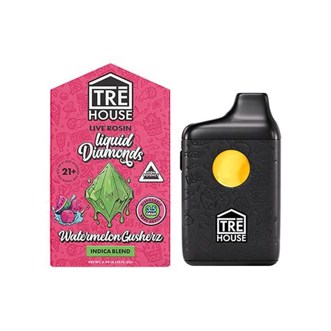 Tre House Liquid Diamonds Live Rosin Disposable Watermelon Gusherz