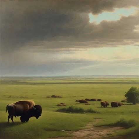 Landscape Painting Of Plains In North Dakota In The