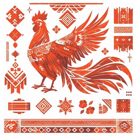 Filipino Sarimanok Motifs With Mythical Elements Premium AI Generated