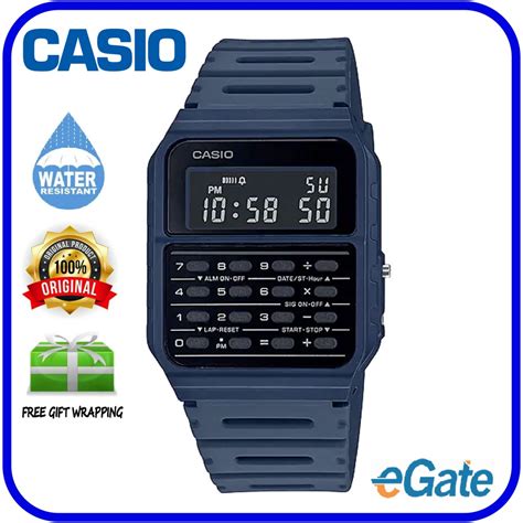 Casio Calculator Blue Digital Mens Watch Ca Wf Bdf Shopee Malaysia