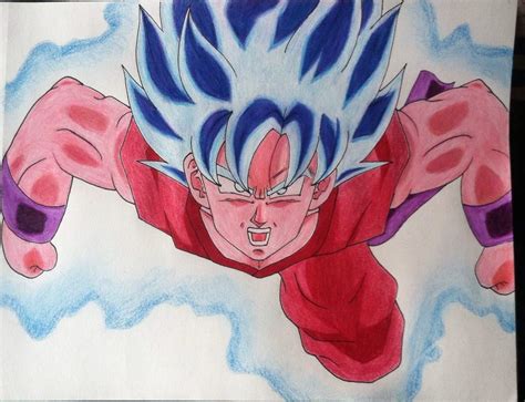 Drawing of Goku SSB Kaioken X10 | DragonBallZ Amino