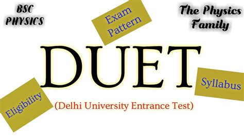 Delhi University Entrance Test Duet All Information Only In 3