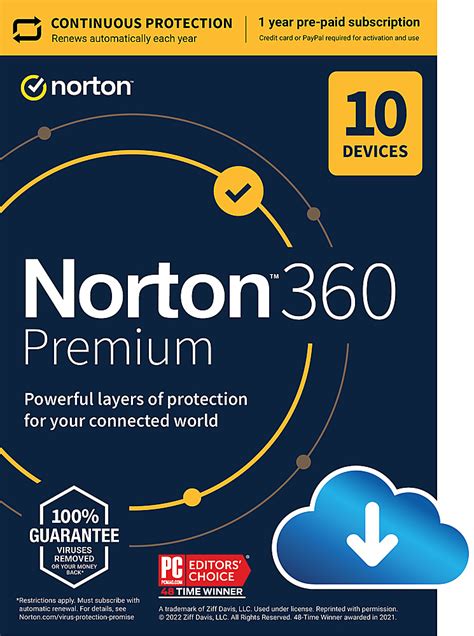 Norton 360 Premium 10 Device 1 Year Subscription With Auto Renewal