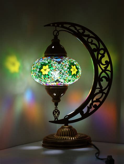 Mosaic Moon Lamp Etsy