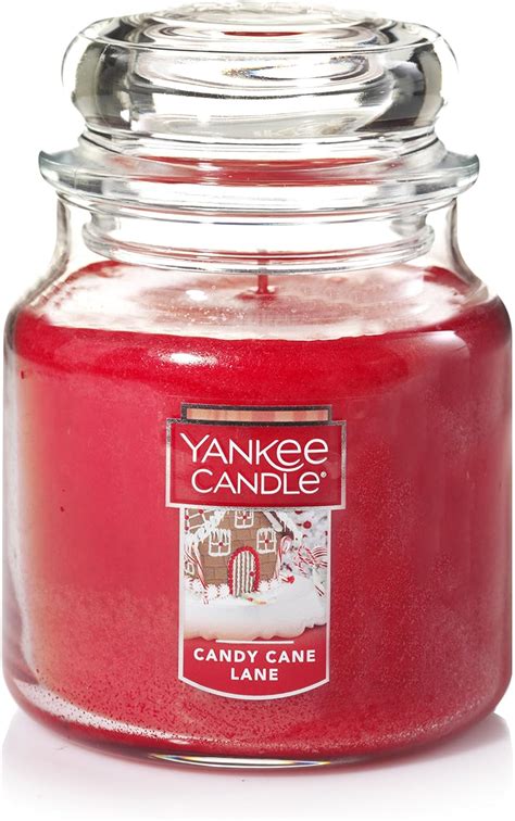 Yankee Candle Candy Cane Lane Jar Candle Medium Uk