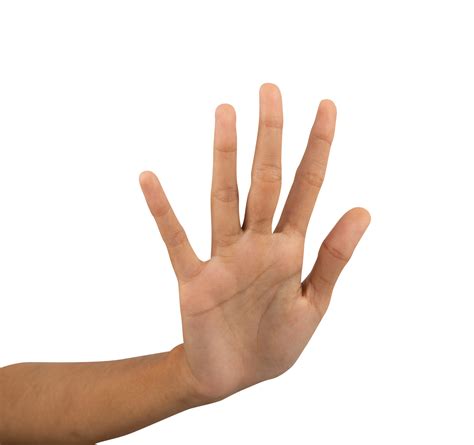 Stop Hand Gesture Sign Isolated 21285704 PNG