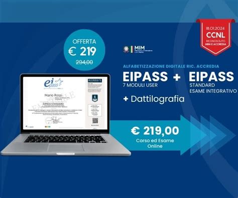 Eipass User Eipass Standard Dattilografia