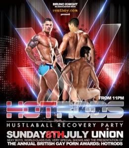 HOTRODS British Gay Porn Awards With 2 Porn Shoots On Stage