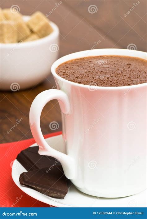 Mug Of Hot Chocolate Stock Photo Image Of Luxury Chocs 12350944
