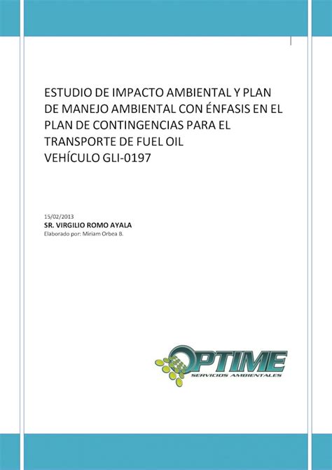 PDF ESTUDIO DE IMPACTO AMBIENTAL Y PLAN DE El Alcance Del