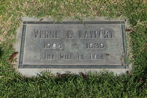 Verne E Layport Find A Grave Memorial