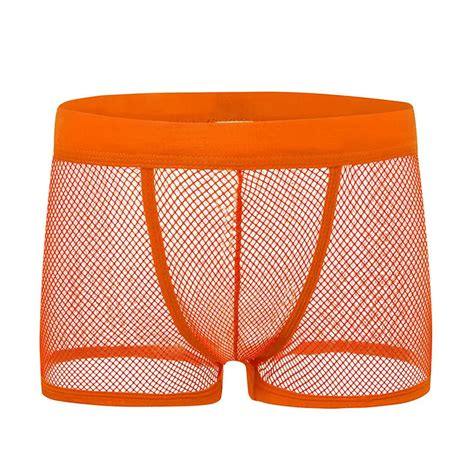 Soutong Men Boxers Sexy Transparent Men Underwear Boxers Shorts Mesh Gay Men Boxers Underpants