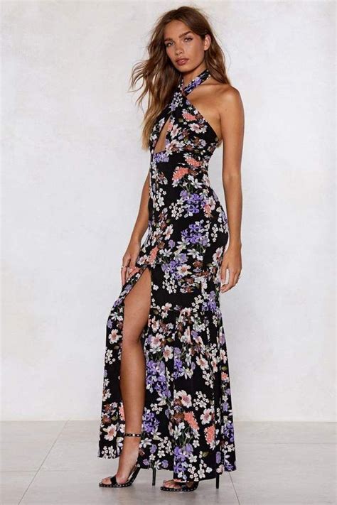 Nasty Gal Be The Flower Maxi Dress Flower Maxi Dress Dress Skirt Halter Dress Dress Shoes