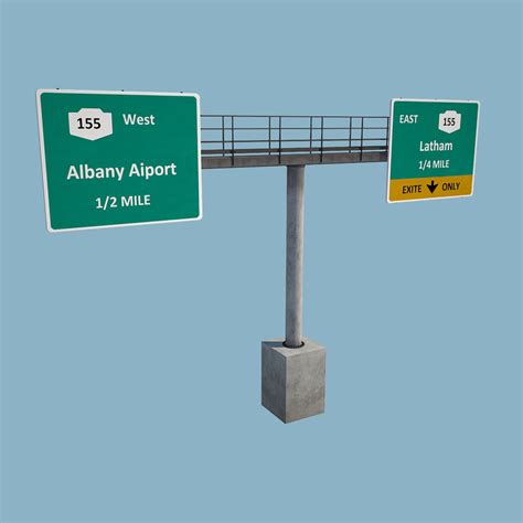 overhead gantry sign 3d ma