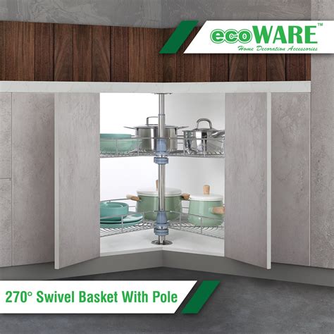 EcoWARE 270 Degree Swivel Basket With Pole High Quality Kitchen Cabinet